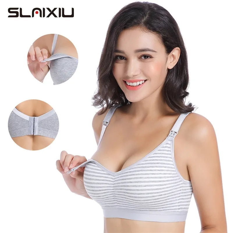 Cotton Maternity Nursing Bra For Feeding Open Buckle BreastFeeding Prevent  Sagging Bras For Pregnant Women Pregnancy Clothes LJ201123 From Jiao08,  $9.63