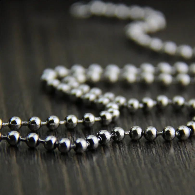 Chunky silver ball necklace deals