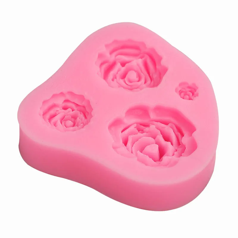 Moldes de silicona de estado líquido Color sólido Turn Sugar Cake Chocolate Rose Mold DIY Cocina Herramientas prácticas Venta caliente 2 2yr J2