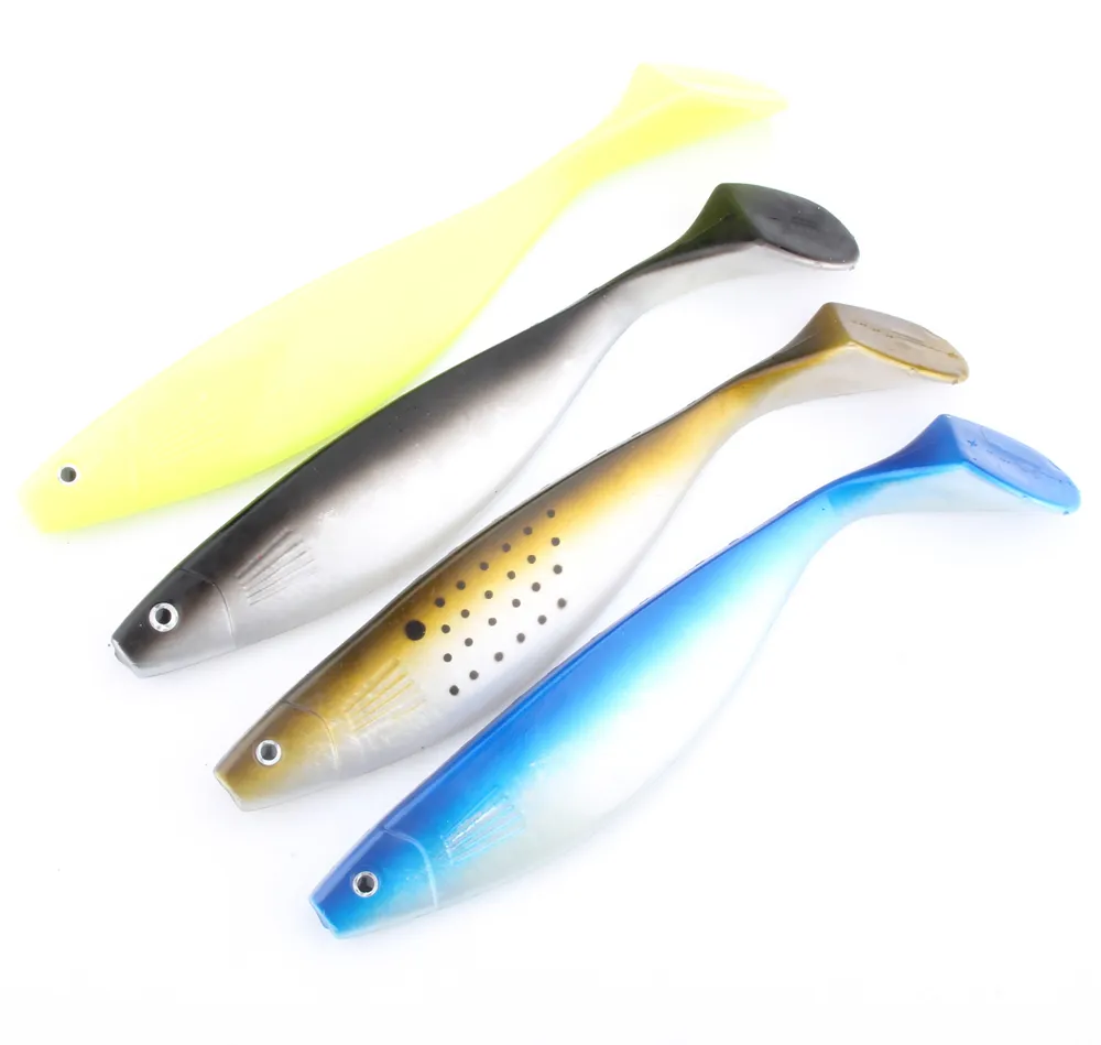 2PCS 240mm 75g Handmade Soft Bait Fish Fishing Lure Paddle Tail Manual Silicone Bass Minnow Bait Swimbaits Soft Plastic Lure (5)