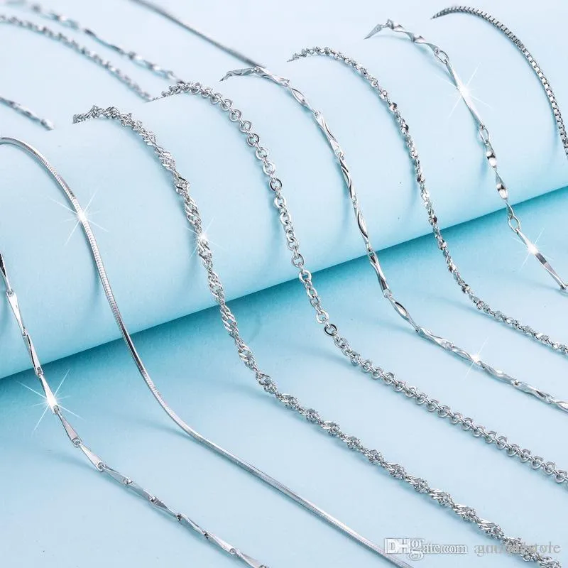Real 925 Sterling Silver Crystal Chain Necklace With Snake Rope Cross Crystal Chain For Women And Girls High Goood4store Jewelry From Mercytop 16.98 DHgate.Com