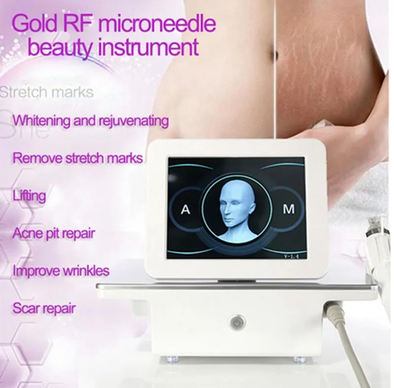 Professionell Fraktionell RF Microneedle Machine Face Care Therapy Skin Lifting Acne Scar Stretch Mark Wrinkle Removal Behandling