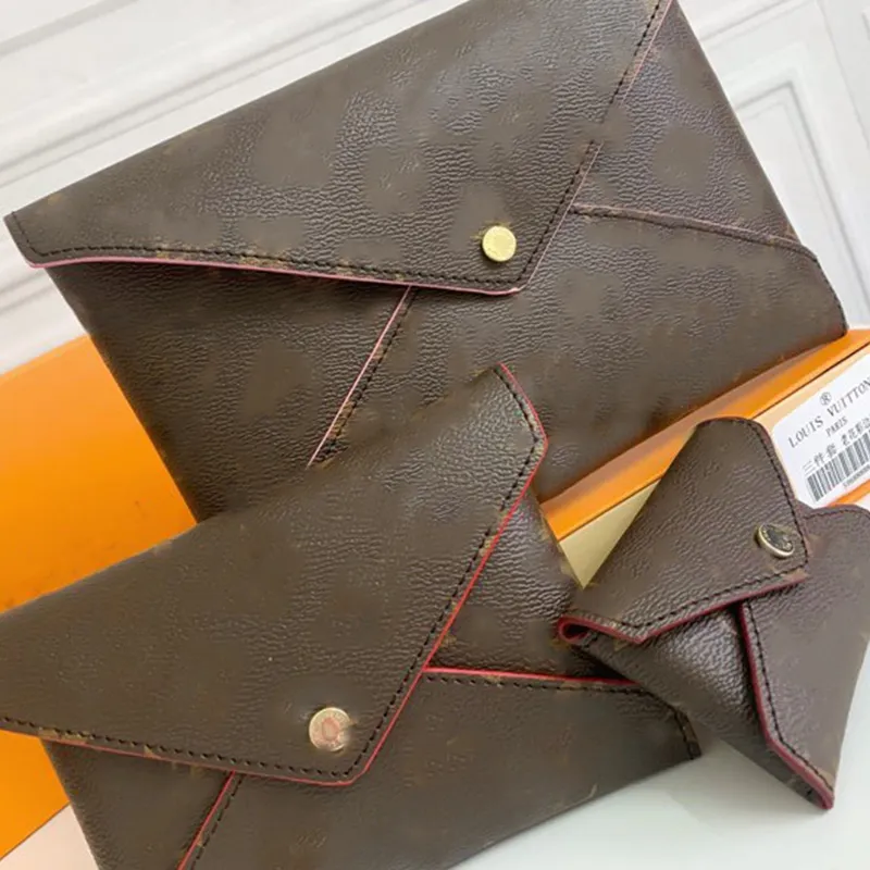 fashion 3 pieces combination Pochette Kirigami purse women clutch bag wallet bags handbags purses high quality leather messenger bag totes