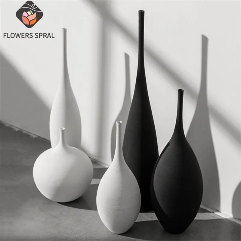 Vases de style nordique simples, vases zen d'art faits à la main, décorations de restaurant de chevet de luxe de haute qualité, cadeaux d'anniversaire LJ201208