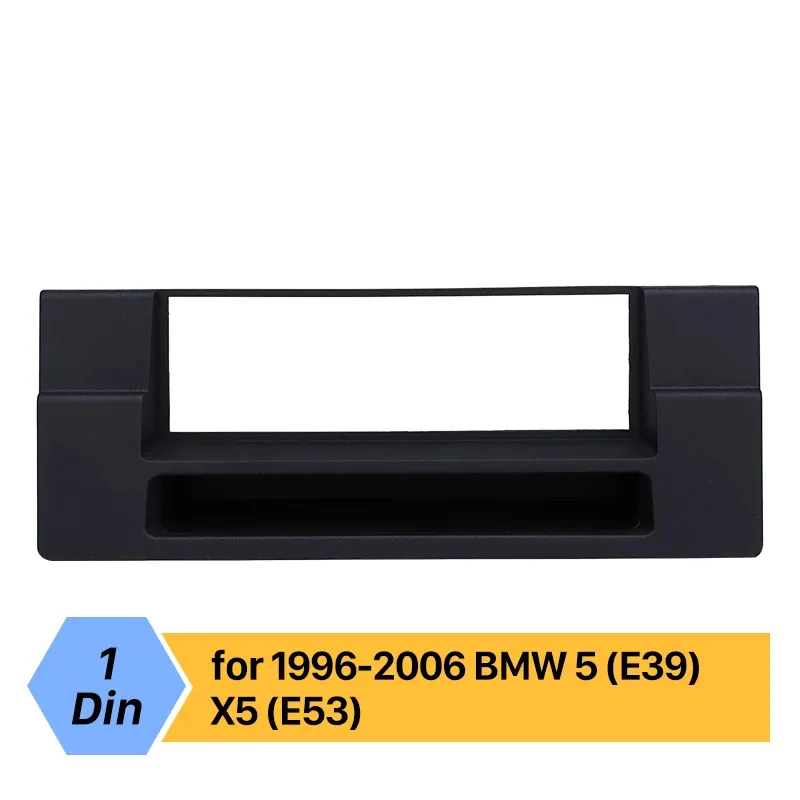 Cadre Fascia d'autoradio 1DIN pour 1996 1997-2006 BMW 5 E39 X5 E53 lecteur DVD Kit d'installation de garniture de tableau de bord installer le tableau de bord