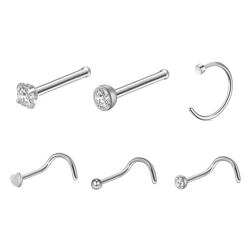 Disposable Safe Sterile Piercing Unit For Gem Nose Studs Piercing Gun Piercer Tool Machine Kit Earring Nose Stud Body Jewelry1304738