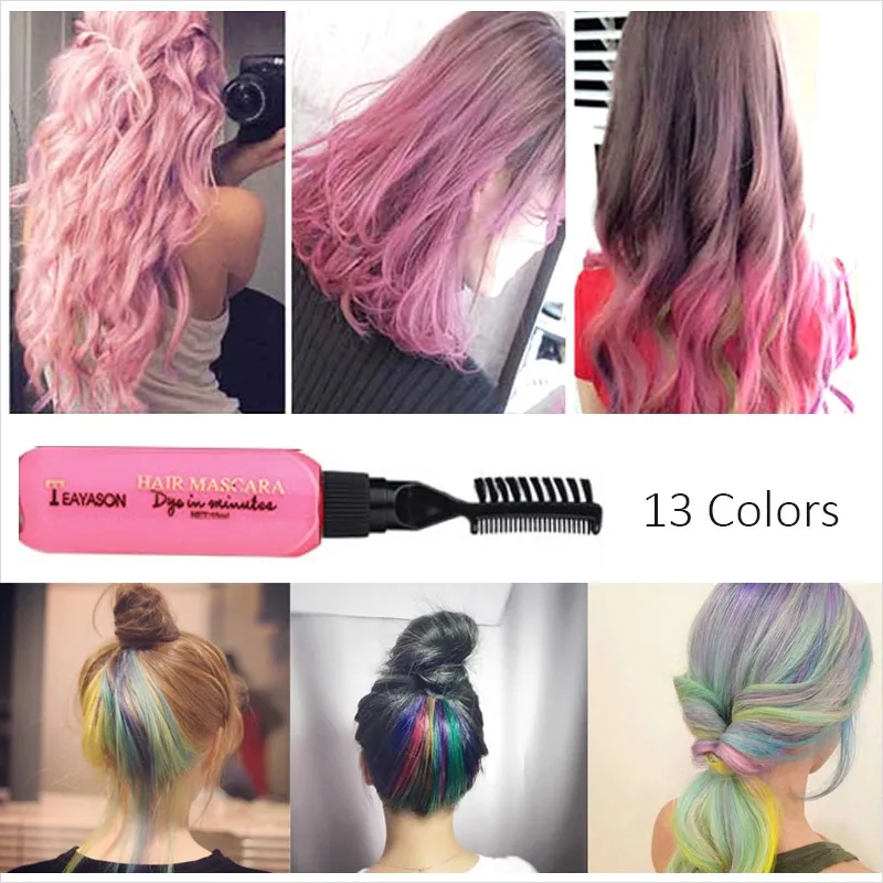 Temporary Hair Dye Mascara Chalk Color Instantly Hair Chalks Touchup