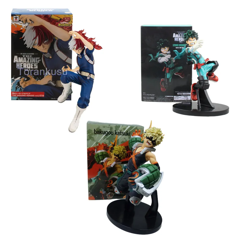 My Hero Academia Action Figures Midoriya Izuku Todoroki Shoto Bakugou Vol.3 The Amazing Heroes PVC Toy Model Anime Doll Figurine