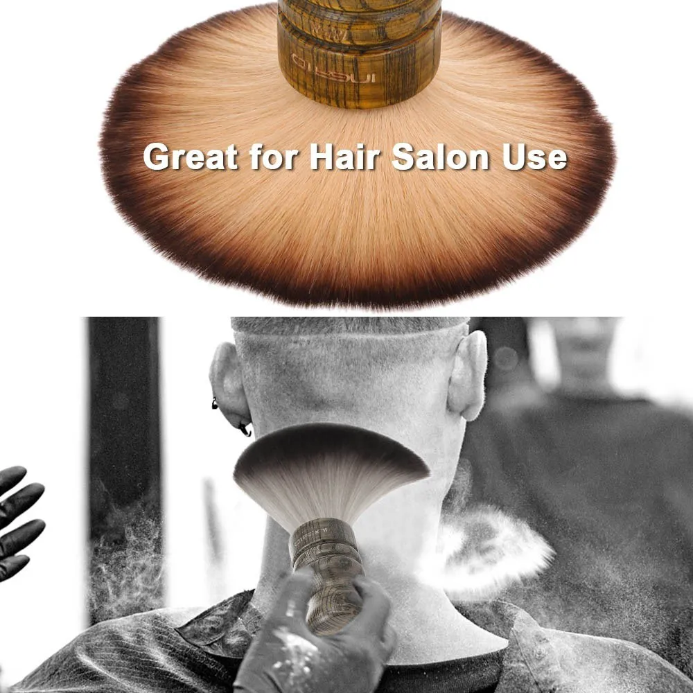 Strumento per spazzare la barba per la pulizia dei capelli per il collo della spazzola in legno per salone professionale