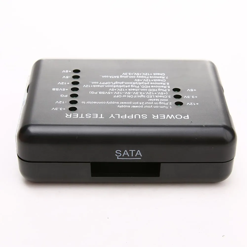 Testeur d'alimentation électrique, vérificateur LED 20/24 broches pour PSU  ATX SATA HDD, testeur de mesure pour ordinateur PC