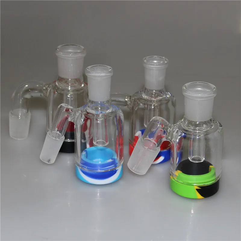 Glazen asvanger voor waterpijpbongs 90 45 graden 14 mm 18 mm glas ascatcher bubbler bong olieligingen