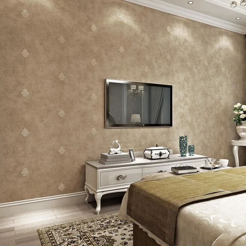 Rouleaux de papier peint Non tissé à motif floral européen, pour décoration de maison, salon, chambre à coucher, hôtel