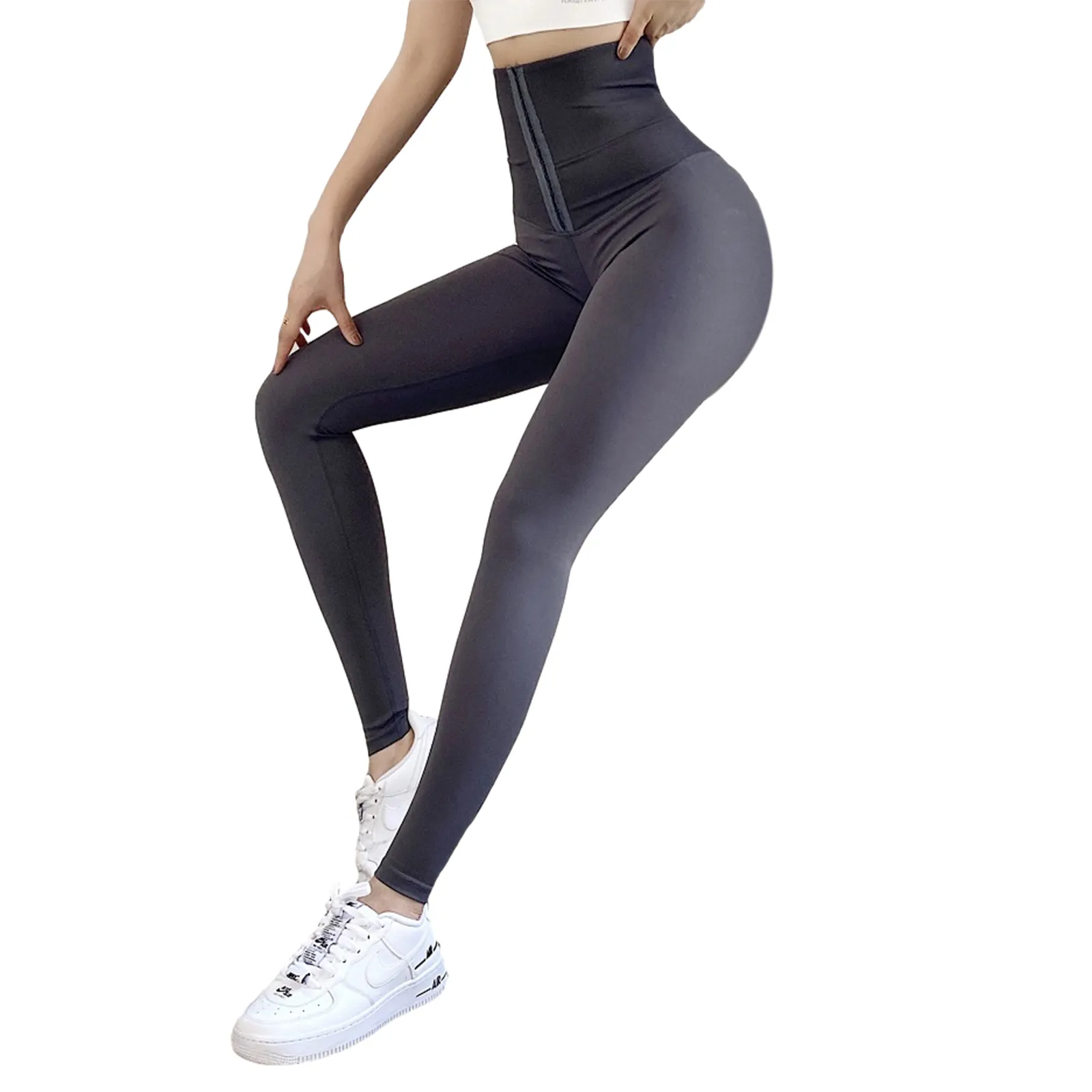 Damen-Leggings zum Anheben des Po, nahtlos, lässig, hohe Taille, Bauchkontrolle, Stretch, Workout, Yoga, Hose X1227