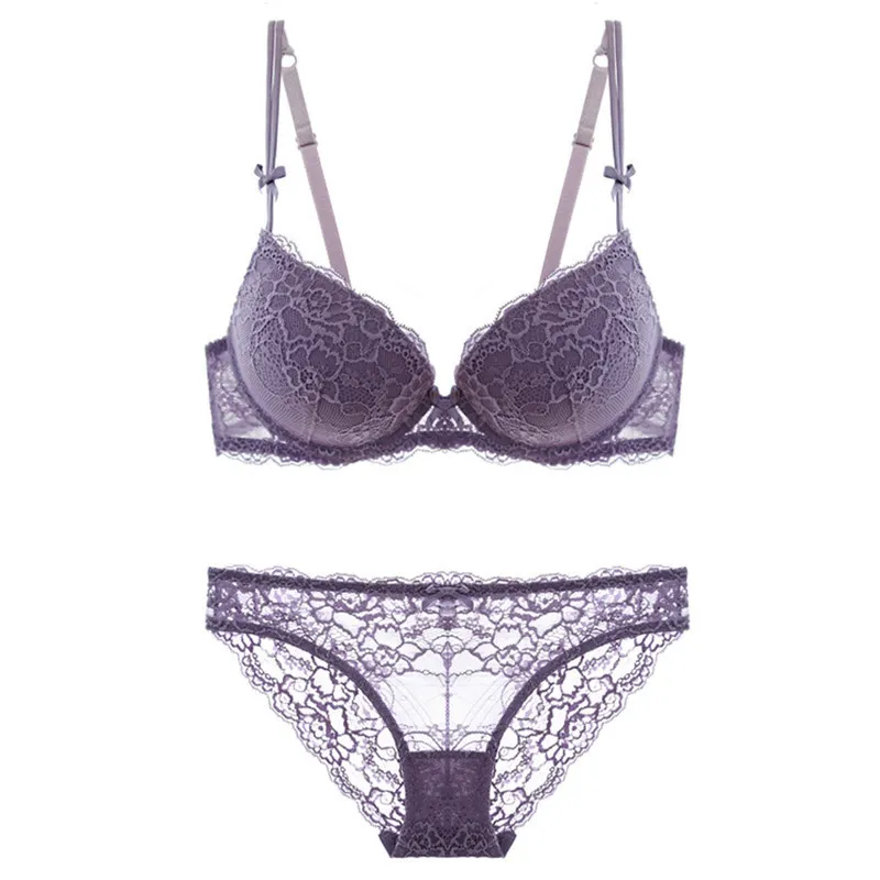 Plus Size Purple Lace Bra And Panty Set Back With Push Up Cups And Padded  Cups By Fashion Brand Womens Cotton Underwear X1122240k From Py879, $21.64