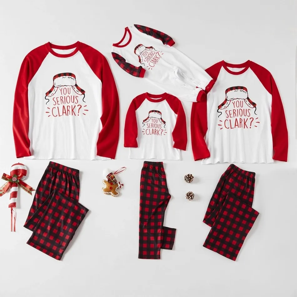 2020 New Christmas Família combinando pijama conjunto Santa Deer Sleepwear para os meninos e meninas da família W-00476