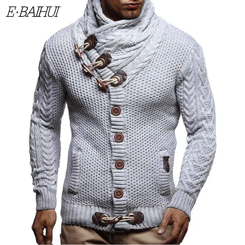 Ebaihui högkvalitativ klassisk cardigan-tröja herr höst-vinter-tröjor Casual Varm stickad tröja herrtröjor Plus Size 3XL stickade plagg