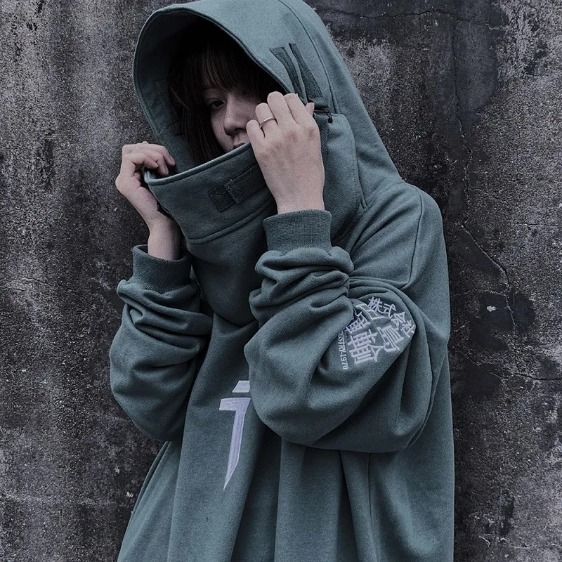 Oversized Harajuku Style Hoodie: High Neck Pullover for Men Women Shop  Now!