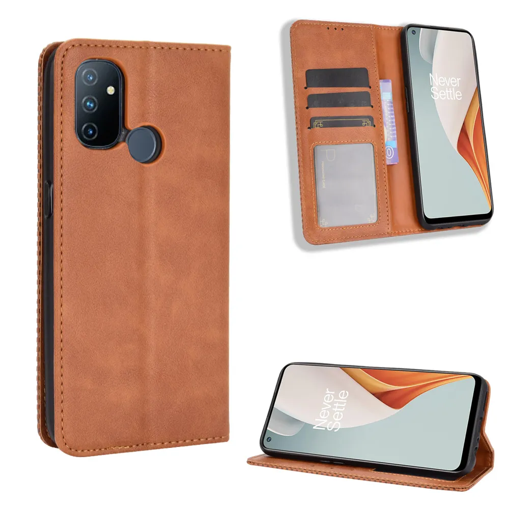 For OnePlus Nord 2 5G Wallet Case Magnetic Book Flip Cover For OnePlus  Nord2 Card Photo