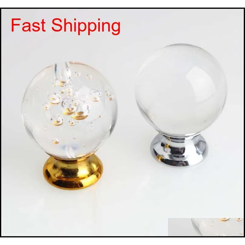 Glass Knobs Crystal Ball Door Pull Handles For Drawers, 20mm