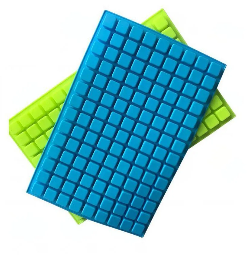 Moldes de gelo de silicone de verão 126 Lattice portátil Quadrado Candy Jelly Mold Cozinha Baking Supplies DHL Navio C05237