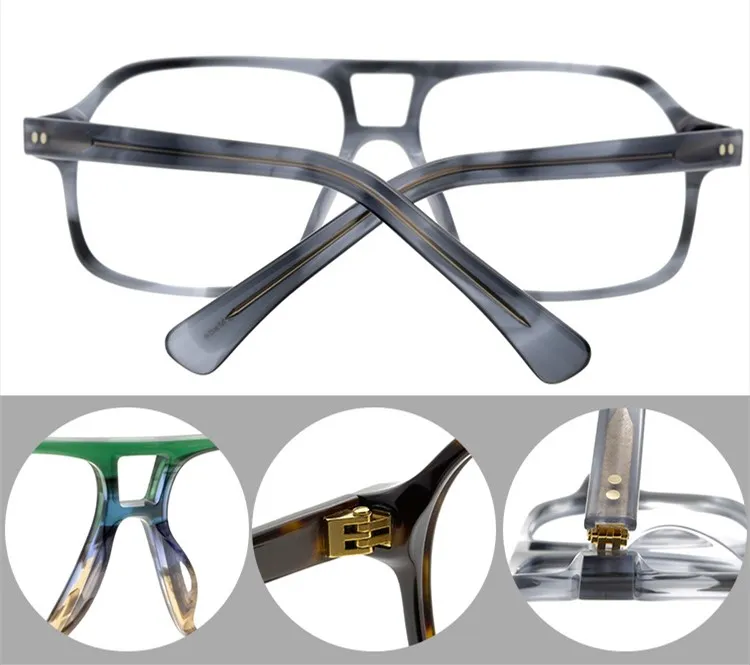 Monturas de anteojos de marca para hombre gafas pticas para miop a gafas para mujer monturas de gafas grandes para lentes recetados con caja