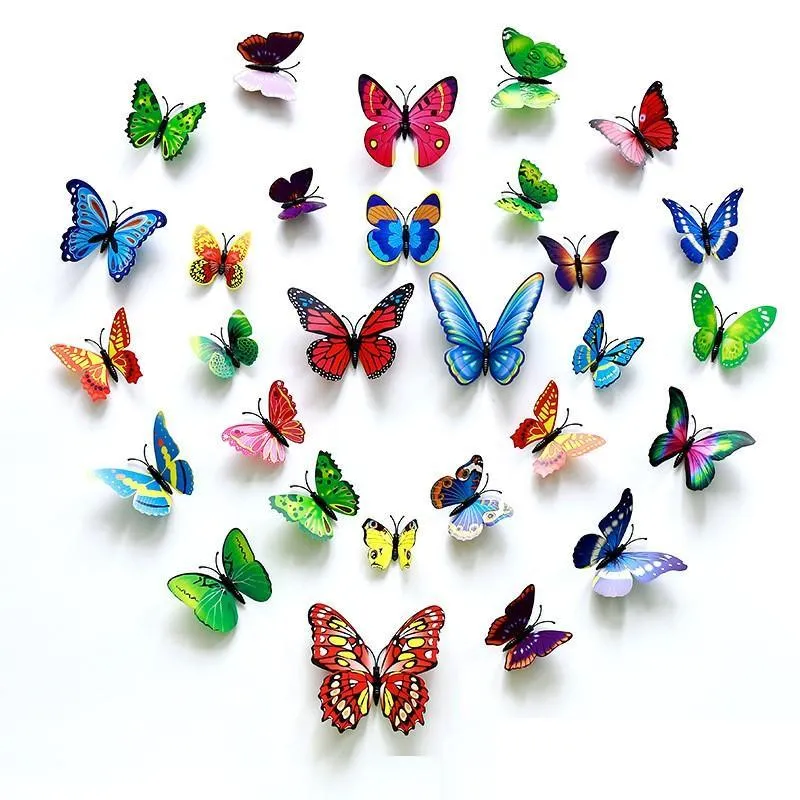  Butterfly Wall Stickers Mixed Color Butterfly Wall
