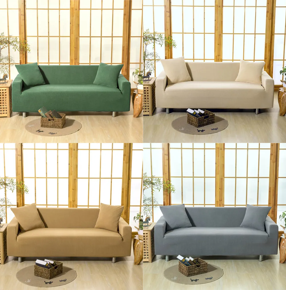 Fodera per divano impermeabile trapuntata nordica grigia Fodera elasticizzata Spandex elastico / Sedia in poliestere Divano a due posti Protezione per divano a forma di L 201119