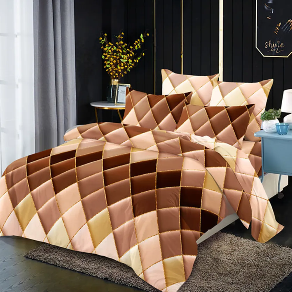 Moderno geometrico King Bedding Set Copripiumino Federa Copripiumini 229 * 260 Set letto per uso domestico LJ201015