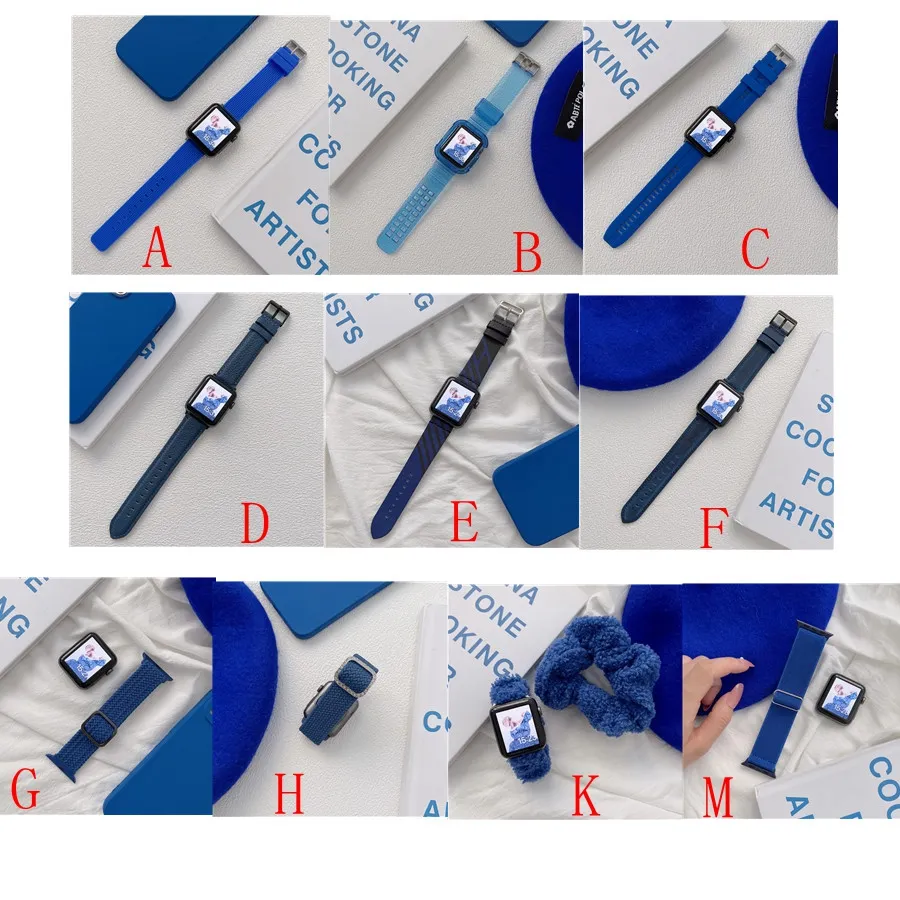 Спортивная петля для Apple Watch 5 Band 42 мм 44 мм Royal Blue Brap для IWatch Series6 5 4 3 2/1 Силиконовые кожи 40 мм 38 мм