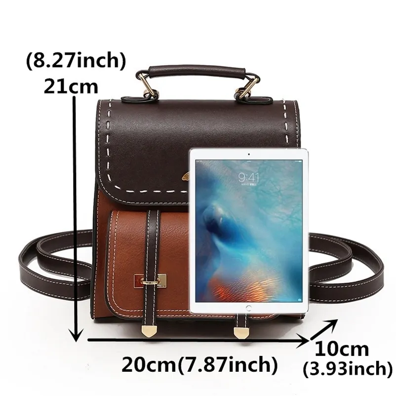 backpack little bee school college backpack vintage pu leather MVK Little Bee School College Vintage Pu Leather Preppy Backpack Women  mochila Drop Y201224