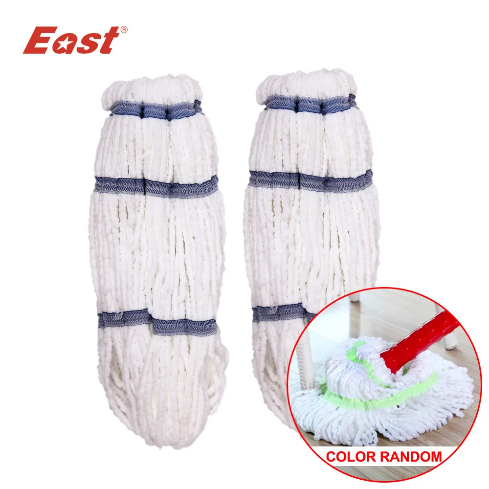 East 2 pcs/lot Microfiber Mop Head Refill for Rotary Spin Twist Rotating Mop Home Floor Cleaning Tools T200703