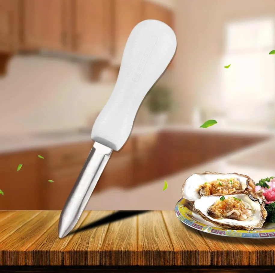 Couteau à huîtres en acier inoxydable Couteaux multifonctionnels Poignée antidérapante Couteaux à huîtres ouverts Outil de cuisine Articles de cuisine à domicile ZY30
