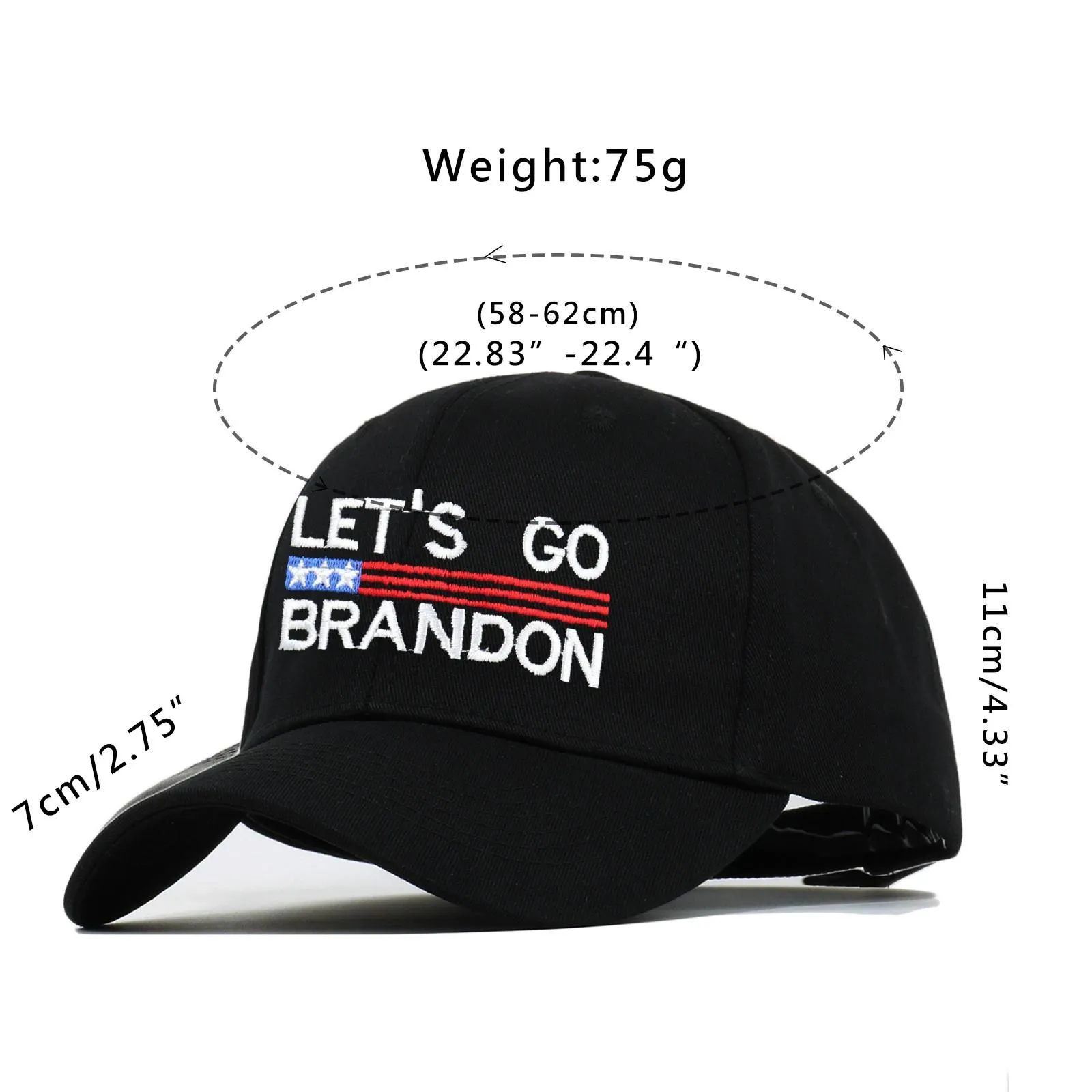 LET`S GO BRANDON Embroidered Baseball Cap Sun Cotton Hat Spring Summer Autumn Winter Caps