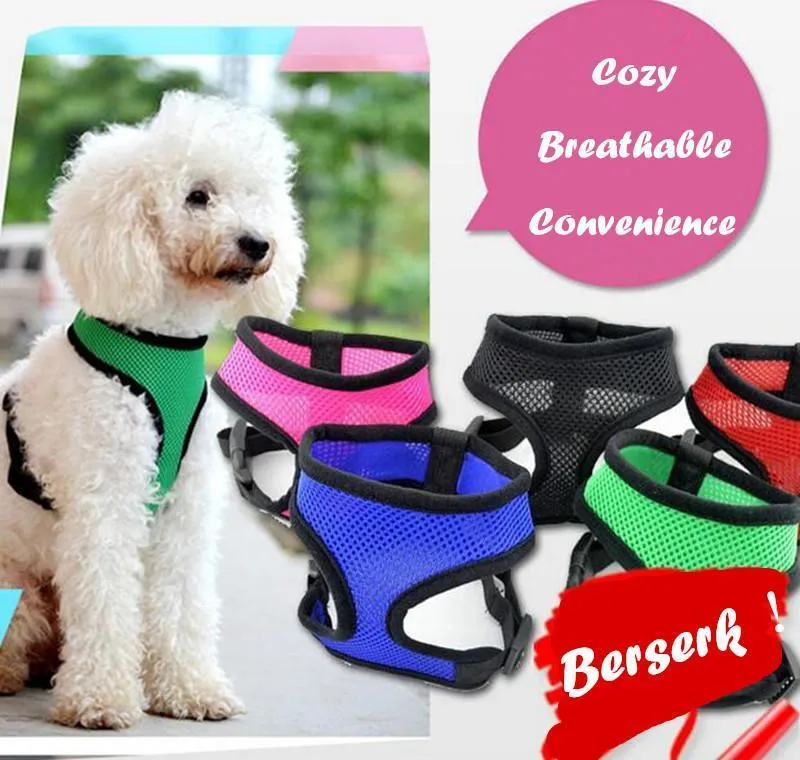 الياقات الكلاب المقاوم أزياء الكلب السترة ناعمة النايلون شبكة الحيوانات الأليفة تسخير الملابس bbyxcl bdesports