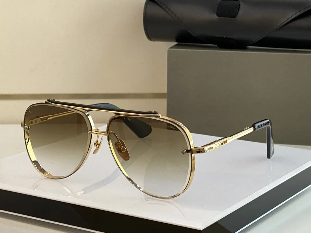 En Dita Mach åtta solglasögon för kvinnors designer Male Sun Goggles Steam Punk Tortoise Top High Quality Original Brand Round Spectakles Mens Luxury Eye Glasses Frame