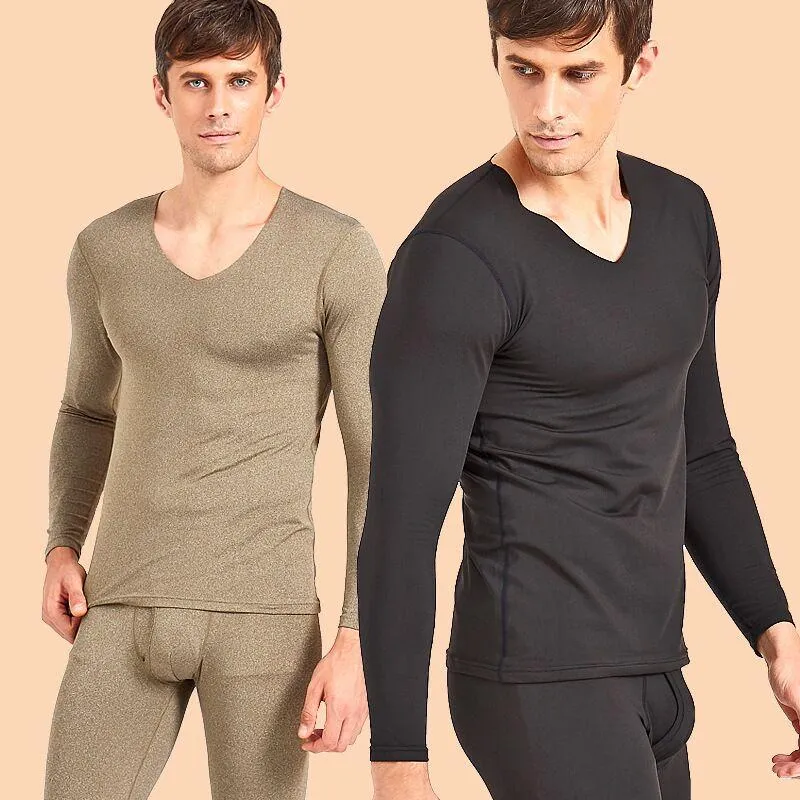 Mode Thermo-unterwäsche Set Lange Unterhosen Männer Herbst Winter Tops + Hosen 2 stück Set Warm Halten Dicke Plus Größe 4XL termica homem