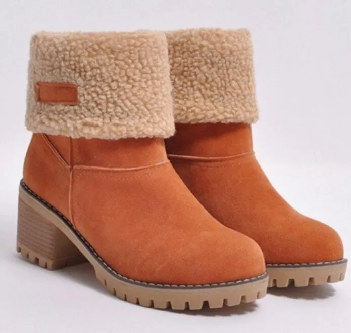 Bottes de neige pour femmes pas cher triple ch taigne noire marron bleu marine gris mode classique cheville courte botte femme bottines chaussures