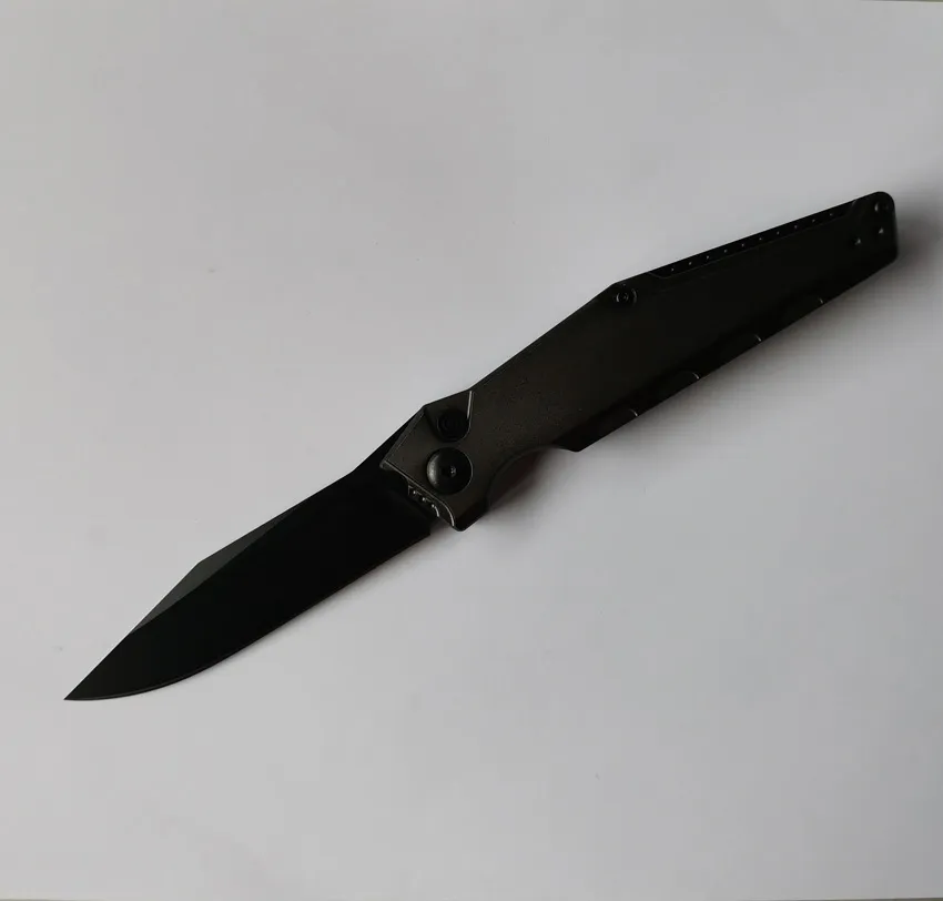 KS 7900gryBlk Auto Tactical Folding Knife CPM154 DLC Coating Drop Point Blade 6061-T6 Hantera med Retail Box