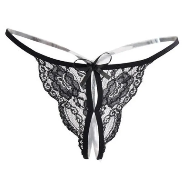 Kvinnors G-Strängar Sexiga Underkläder Underkläder Tränar T-Back Open-Crotch Sexy Thong Kvinnor Underkläder Lace Underkläder