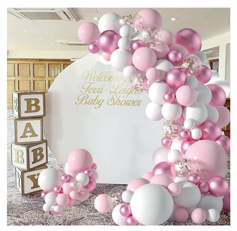 Macaron-Ballonkettenpaket, Ballon-Kombi-Set, Party-Arrangement, Hochzeit, Geburtstag, Dekoration