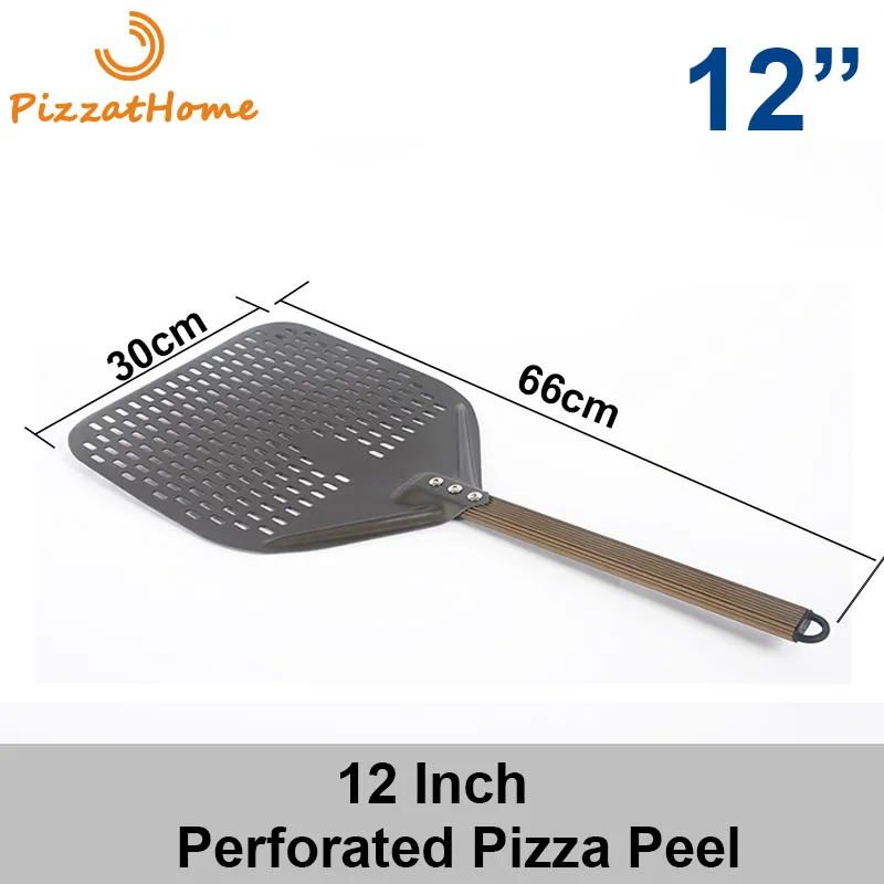 PizzAtHome 14 12 Pouces Perforé Pelle À Pizza Rectangulaire Pelle