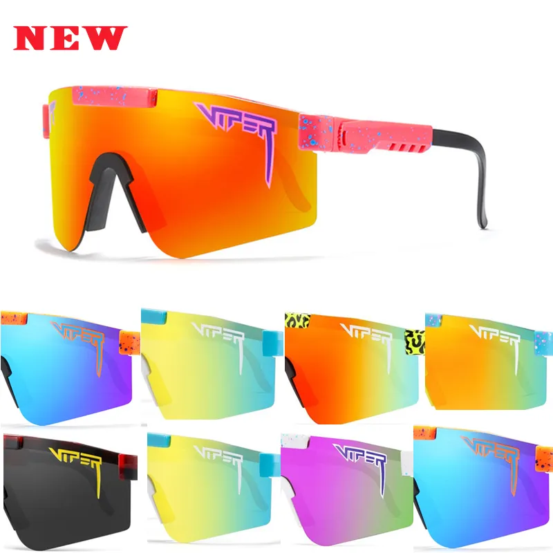 Pit Viper Yeni Spor Güneş Erkekler Polarize TR90 Malzeme UVA / UVB Lens Güneş Gözlükleri Kadın Orijinal Kılıf Hediye