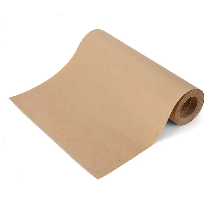 Rotolo di carta kraft marrone rollio 12 pollici x100 piedi carta riciclabile naturale per imballaggio imballaggio regalo artigianale JK2102XB