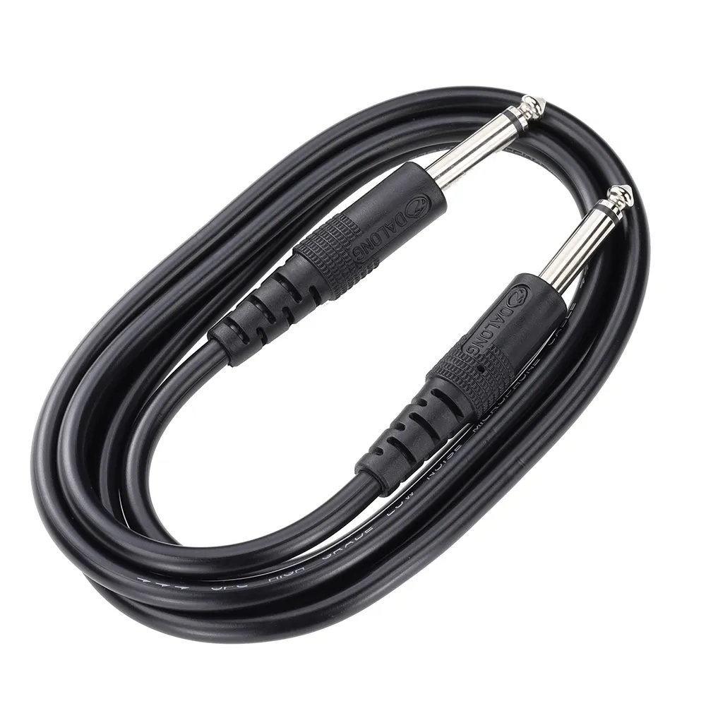 Cable audio micrófono mono jack 6.3mm M/M 5m