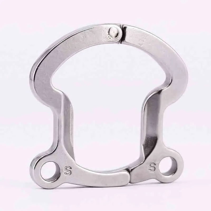 NXY Chastity Device Stainless Steel Anti Off Ring for Male Cock Cage Metal Devices Accessories Belt Sex Toy Penis Rings1221