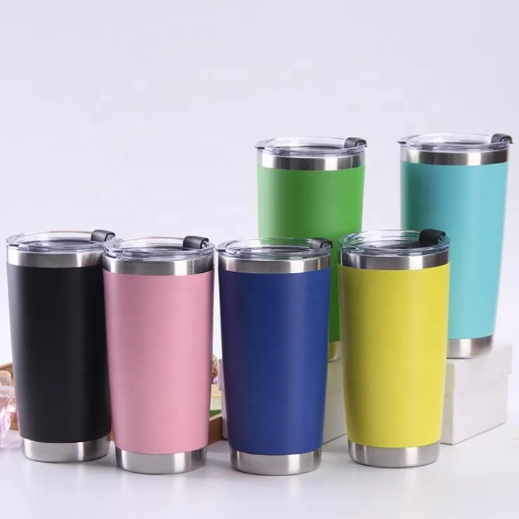 20 uncji Tumbler Ze Stali Nierdzewnej Izolowane Próżniowe Podwójne Wall Travel Kubek Kubek Home Office Cups z Słomunami Boże Narodzenie prezenty dla przyjaciół