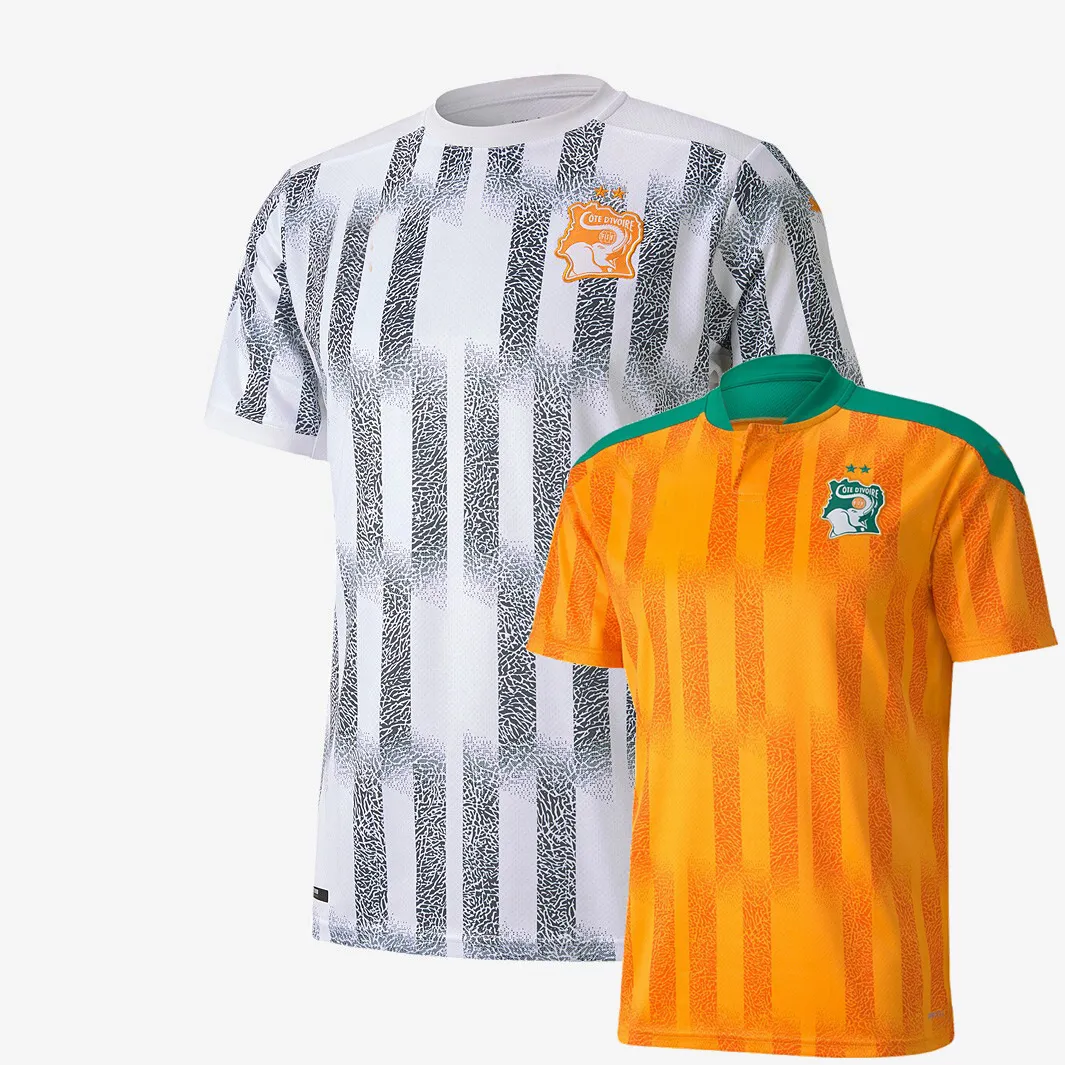 Cote d'lvoire No1 Barry Home Soccer Country Jersey