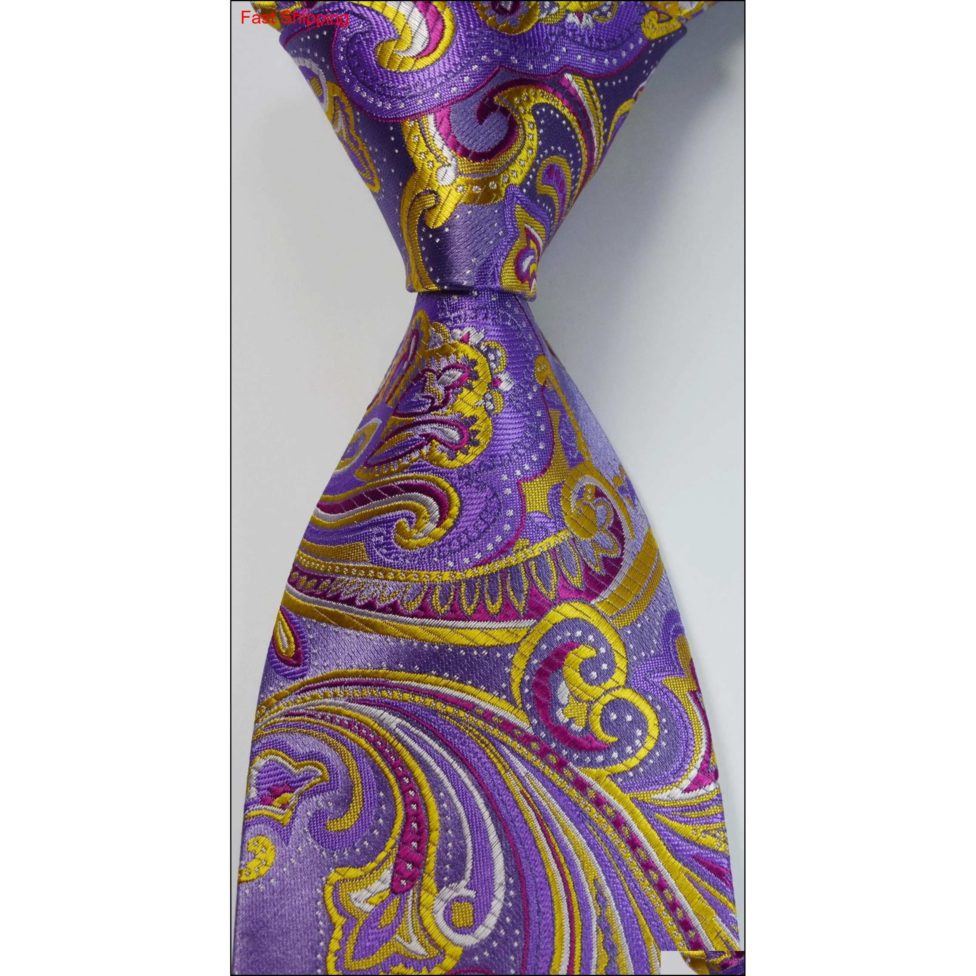 men`s floral tie silk necktie gold blue jacquard party wedding woven fashion design gz7201116