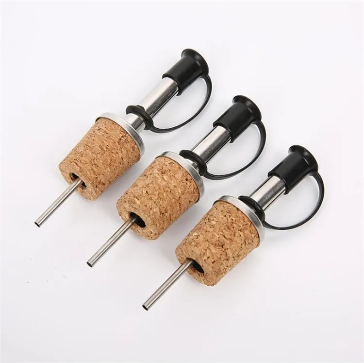 Stainless Steel Cork Stopper Oil Champagne Beer Bottle Stoppers Diversion Nozzle Red Wine Pourer Kitchen Wedding Party Favor