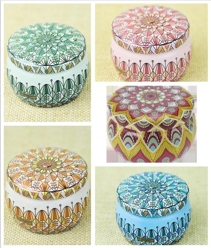 D￩cor Home & Gardenscented Candle Jar Empty Small Round Tin Box Tinplate Diy Handmade Candles Tea Candy Chocolate Storage Boxes Drop